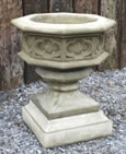 Gothic Font Stone Bird Bath