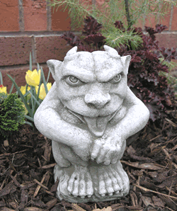 Horned Gargoyle Stone Garden Ornament Statue