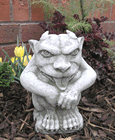 Horned Gargoyle Stone Garden Ornament Statue
