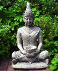 Large Serene Buddha Stone Garden Orament Statue