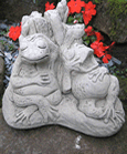 Lazy Frogs Stone Garden Ornament Statue