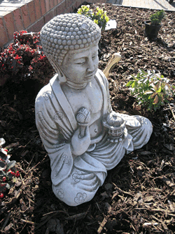 Lotus Buddha Stone Garden Ornament Statue