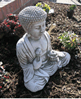 Lotus Buddha Stone Garden Ornament Statue