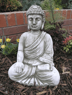 Meditating Buddha Stone Garden Ornament Statue