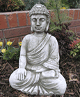 Meditating Buddha Stone Garden Ornament Statue