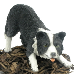 Miniature Border Collie - Sheepdog Resin Garden Ornament