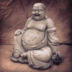 Small Image of Happy Sitting Buddha Garden Ornament