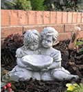 Siblings Stone Garden Ornament Statue