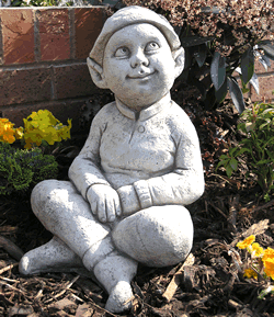 Sitting Pixie Stone Garden Statue