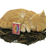 Extra image of Sleeping Ginger Cat - Resin Garden Ornament
