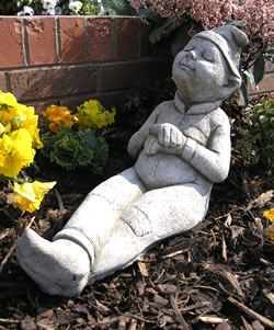 Sleeping Pixie Stone Garden Ornament Statue