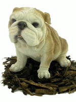 Minature Bulldog - Dog Resin Garden Ornament