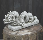 Snaking Dragon Stone Garden Ornament Statue