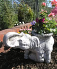Stone Elephant Planter Garden Ornament