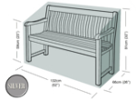 Garden Bench Cover (2 Seater Bench) - Garland Silver W1488