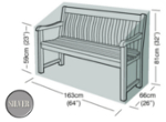 Garden Bench Cover (3 Seater Bench) - Garland Silver W1492