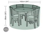 Circular Furniture Cover (4 Seater) - Garland Silver W1392
