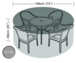 Circular Furniture Cover (4 to 6 Seater) - Garland Silver W1396