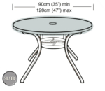 Circular Table Top Cover (4 to 6 Seater) - Garland Silver W1368