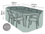 Rectangular Furniture Cover (6 Seater Set) - Garland Silver W1412