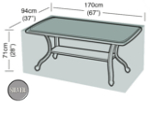 Rectangular Table Cover (6 Seater Table) - Garland Silver W1376