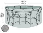 Circular Furniture Cover (6 to 8 Seater) - Garland Silver W1400