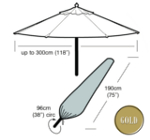 Garden Parasol Cover (Large Parasol Cover) - Garland Gold W1570