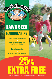 Fothergills Lawn Seed - Hardwearing 1875g