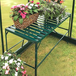 Aluminium Greenhouse Staging Shelving Green