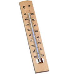 Wooden Greeenhouse Thermometer