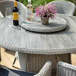 Extra image of Hartman Henley 6 Seat Round Set with Lazy Susan in Aspen/Slate