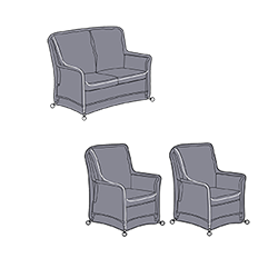 Small Image of Hartman Heritage 2 Seat Reclining Lounge Set Covers