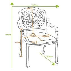 Extra image of Hartman Amalfi 6 Seat Oval Dining Set - NO PARASOL- Bronze/Amber