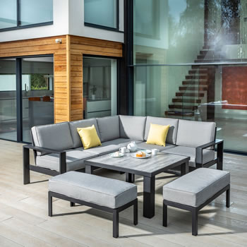 Image of EX-DISPLAY / COLLECTION ONLY - Hartman Atlas Square Corner Sofa Set in Carbon / Pewter