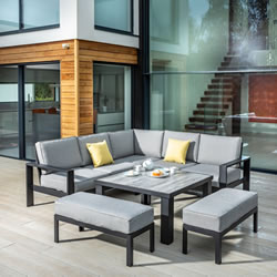 Small Image of EX-DISPLAY / COLLECTION ONLY - Hartman Atlas Square Corner Sofa Set in Carbon / Pewter