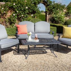 Small Image of Hartman Amalfi Lounge Set with 2 Seater Sofa in Antique Grey/Platinum