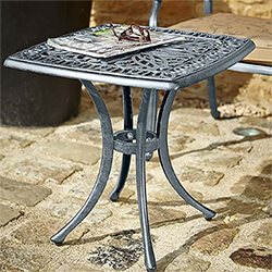 Small Image of Hartman Amalfi Square Side Table in Antique Grey
