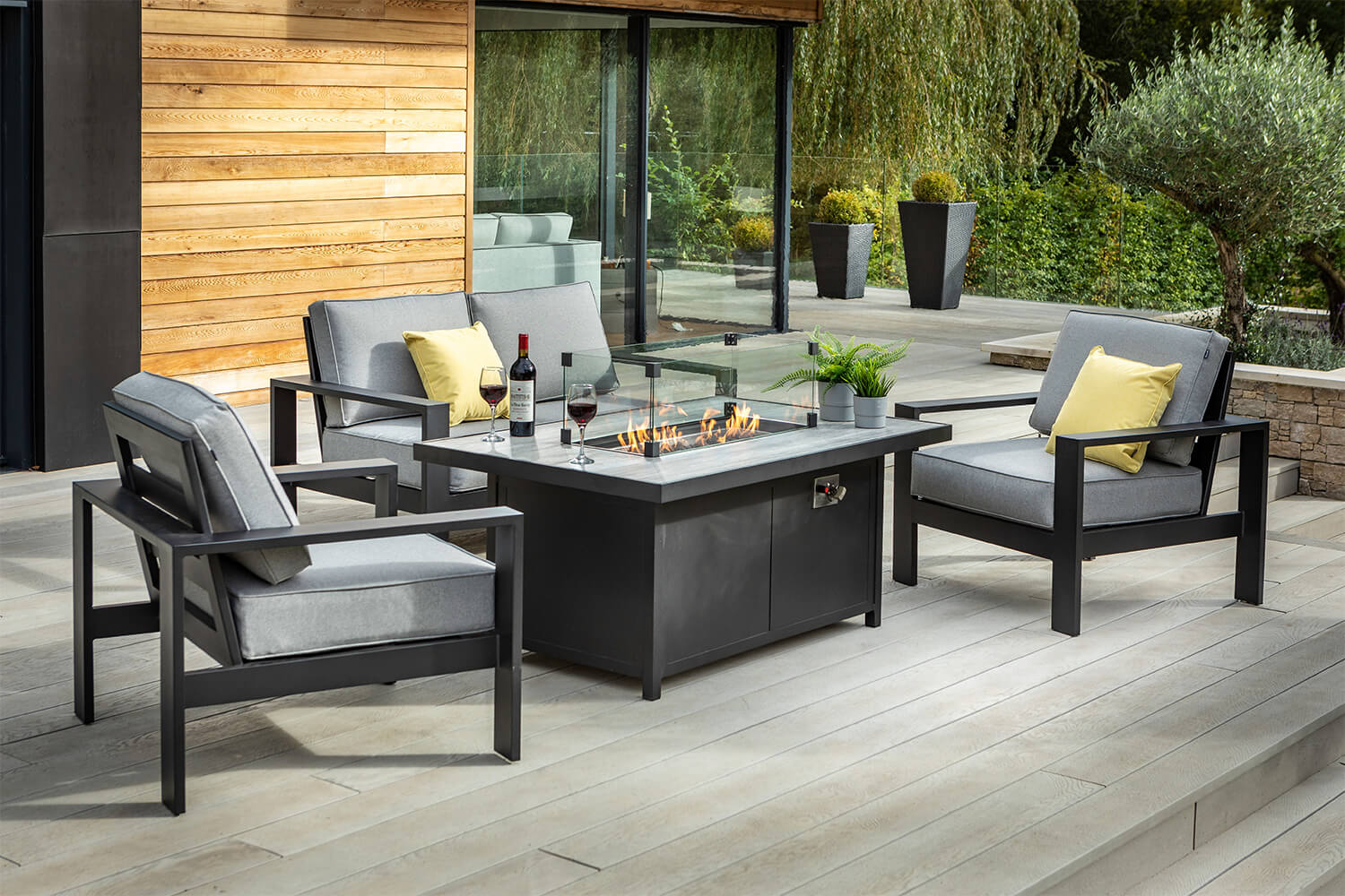 Hartman Atlas 2 Seater Sofa Lounge Set, Outdoor Fire Pit Tables With Chairs