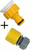 Hozelock Threaded Tap Connector & Hose End Connector Twin Pack