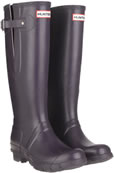 Genuine Aubergine Adjustable Hunter Wellies (Original) - With Free Hotties