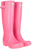 Genuine Fuchsia Adjustable Hunter Wellies (Original) - With Free Hotties
