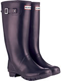 Wide Calf Aubergine Huntress Wellies - With Free Hotties