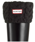 Hunter Chunky Cable Cuff Welly Socks - Black
