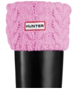 Hunter Chunky Cable Cuff Welly Socks - Cherry Blossom