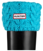 Hunter Chunky Cable Cuff Welly Socks - Turquoise