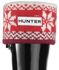 Kids Hunter Welly Socks - Fair Isle Red
