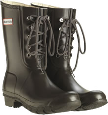 Hunter Laced Boots - Chocolate