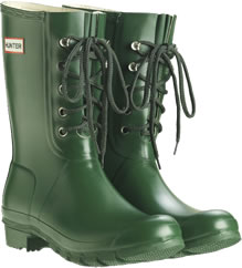 Hunter Laced Boots - Green