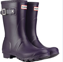 Hunter Short Boots - Aubergine