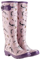 RHS Hunter Original Wellies-Sweet Pea with Butterflies